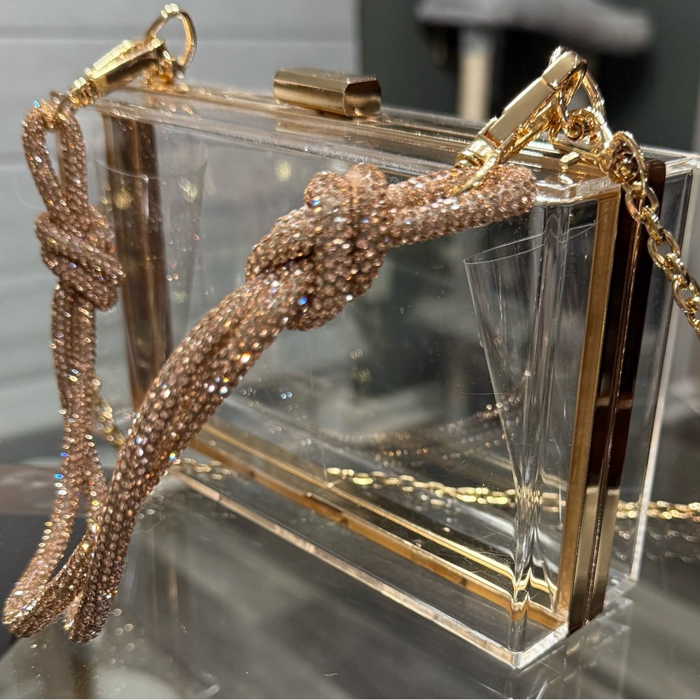 Elegant Gold and Clear Women's Clutch